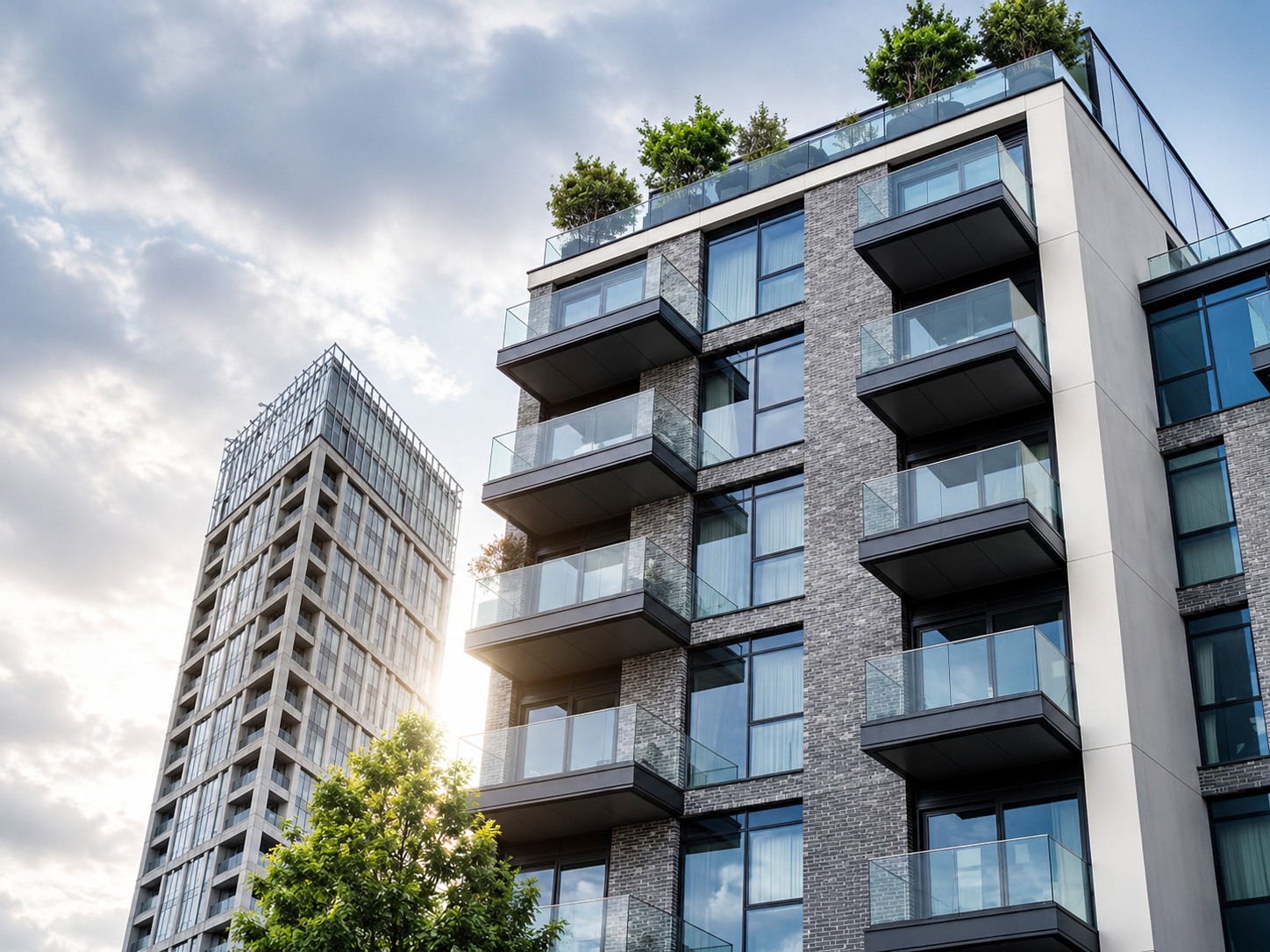 Dublin apartment blocks and commercial buildings